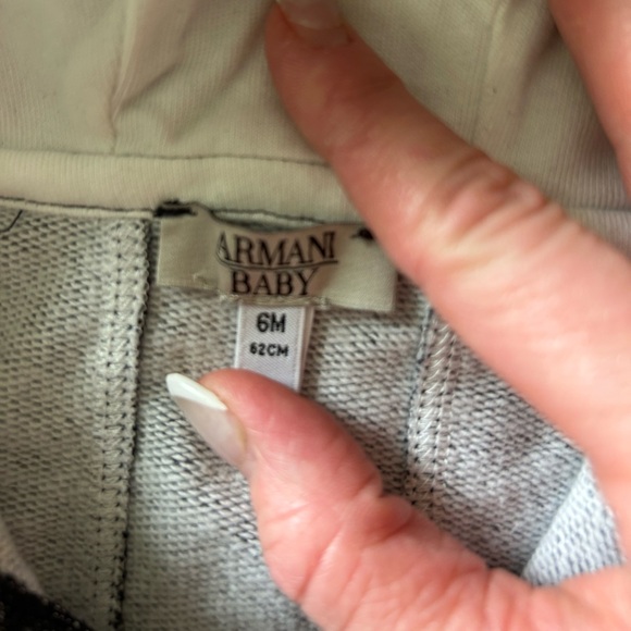 Authentic Armani Baby Full Zip One Piece Size 6M - Picture 2 of 7